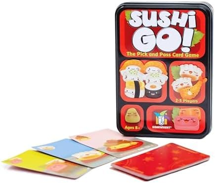 Sushi Go - The Pick and Pass family Card Game from Gamewright, great for 2-5 players aged 8 and up