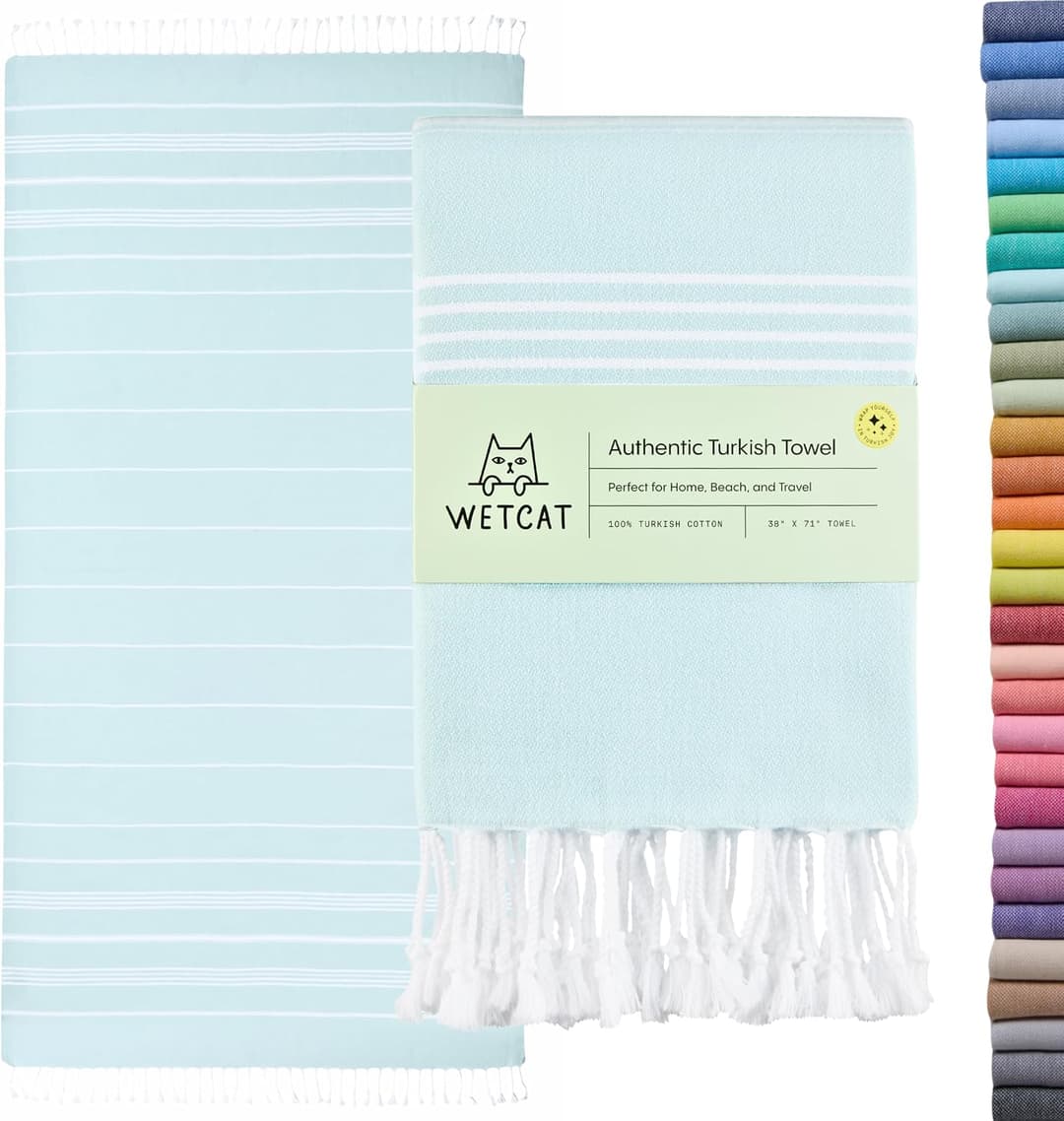 Turkish Beach Towel Oversized (38"x71") 100% Turkish Cotton, Made in Turkey 