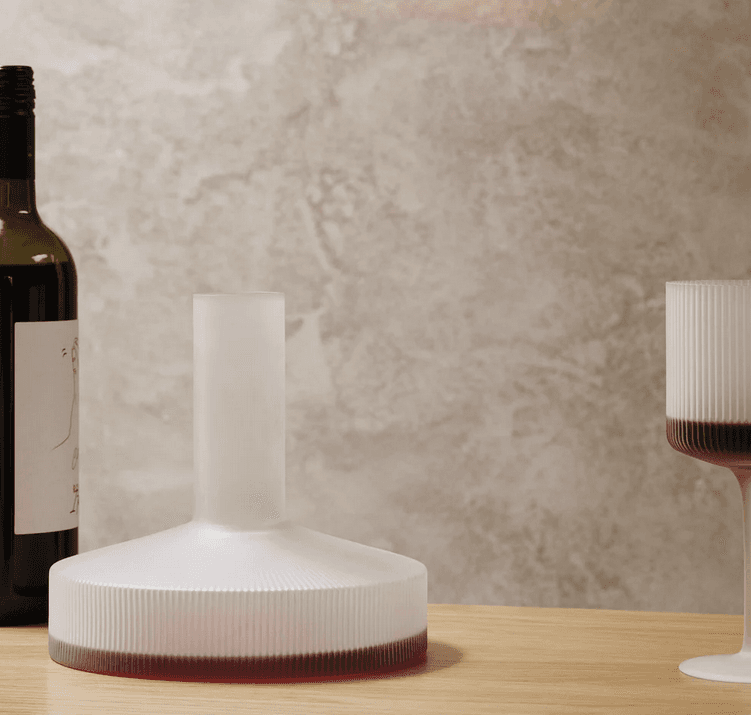 Ripple Wine Carafe - Frosted